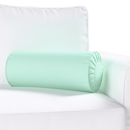 Poduszka wałek z zakładkami, turkusowo - miętowy, Ø20 x 50 cm, Loneta