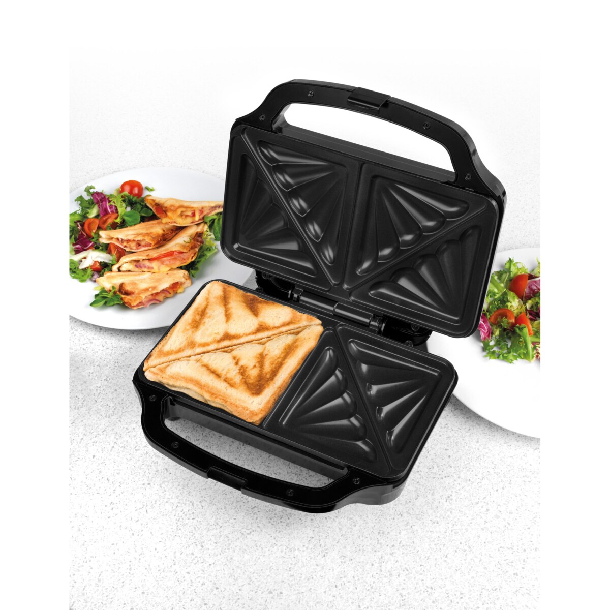 Opiekacz do kanapek trójkąty PETRA z regulacją temperatury 900 W