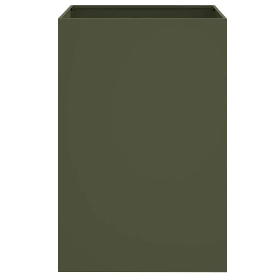 vidaXL Donica, oliwkowa, 52x48x75 cm, stal