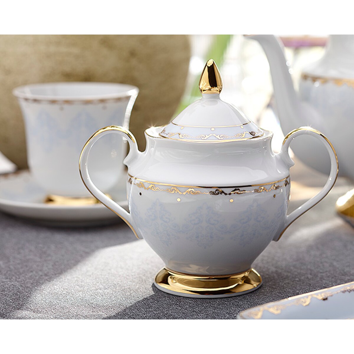 Garnitur do kawy dla 6 osób 22 el. Astra Królewski Błękit G684