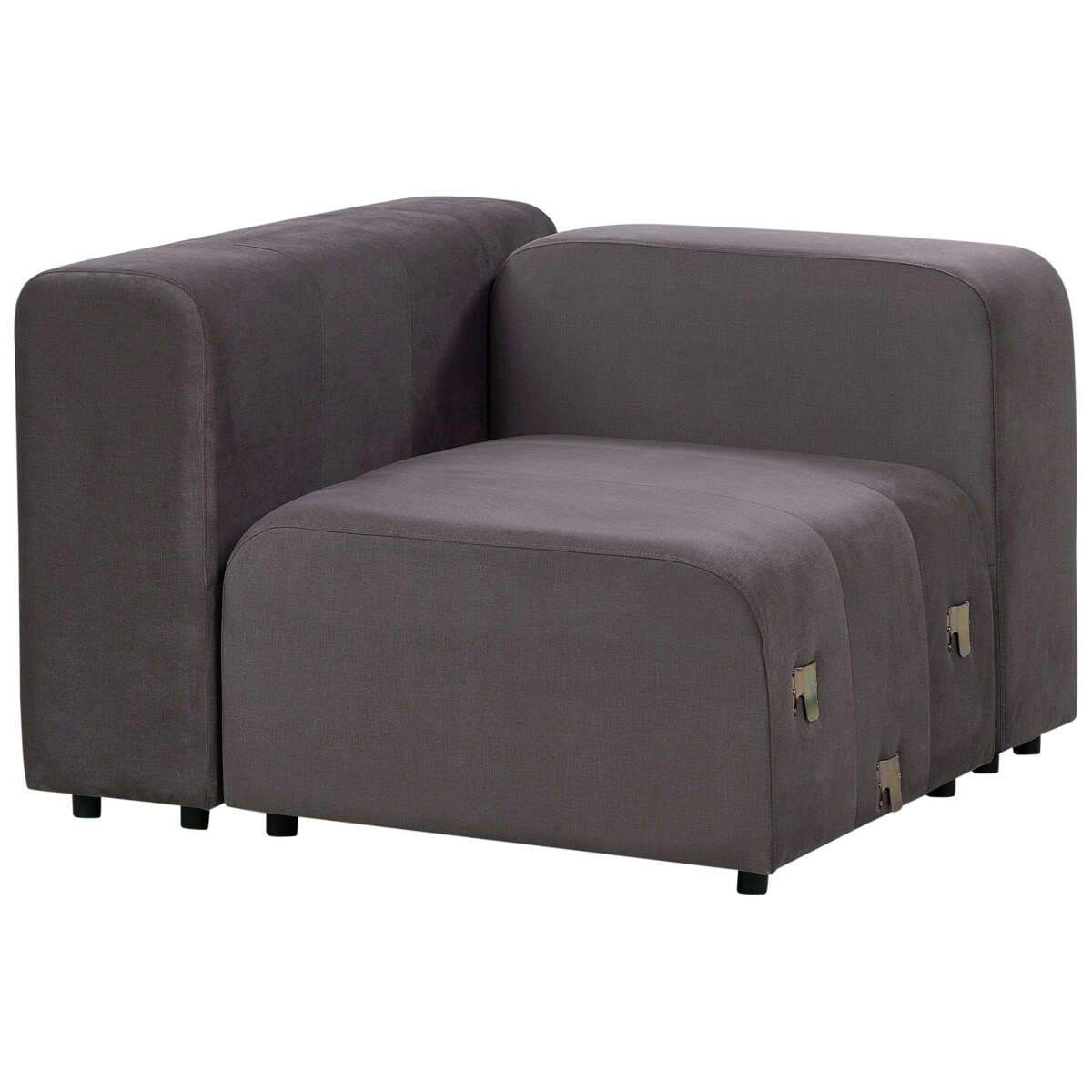 Sofa modułowa 3-osobowa welurowa ciemnoszara FALSTERBO