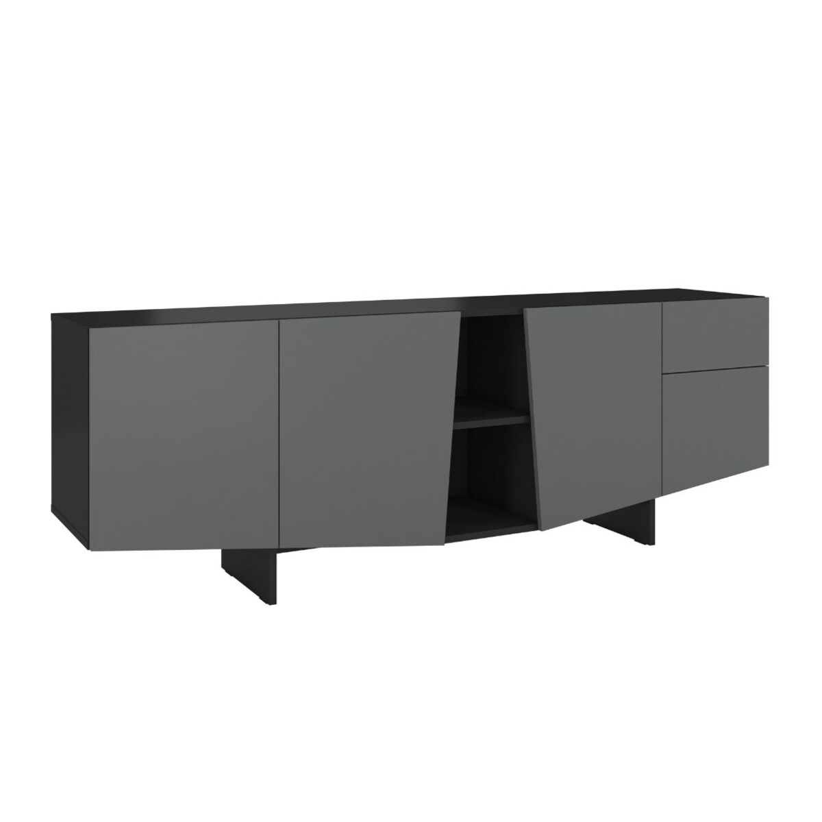 Nowoczesna szara komoda z szufladami Skandica WING / szer. 200 cm