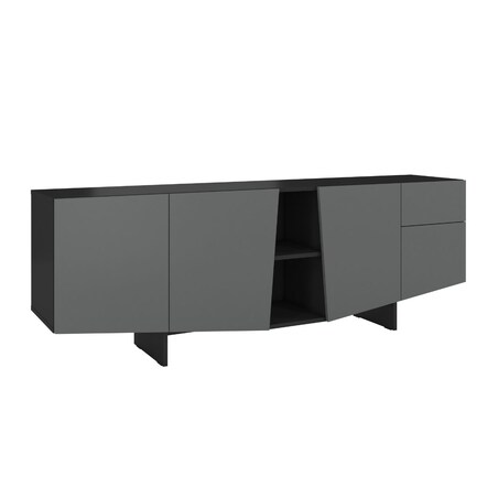 Nowoczesna szara komoda z szufladami Skandica WING / szer. 200 cm