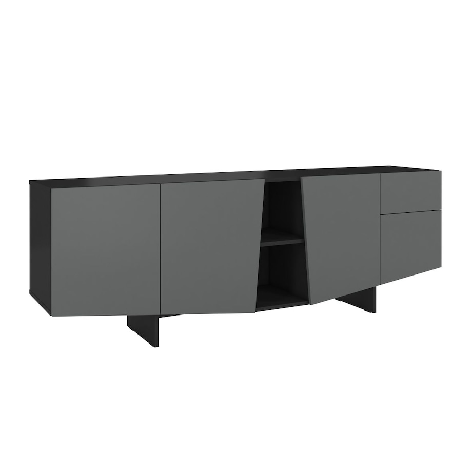 Nowoczesna szara komoda z szufladami Skandica WING / szer. 200 cm