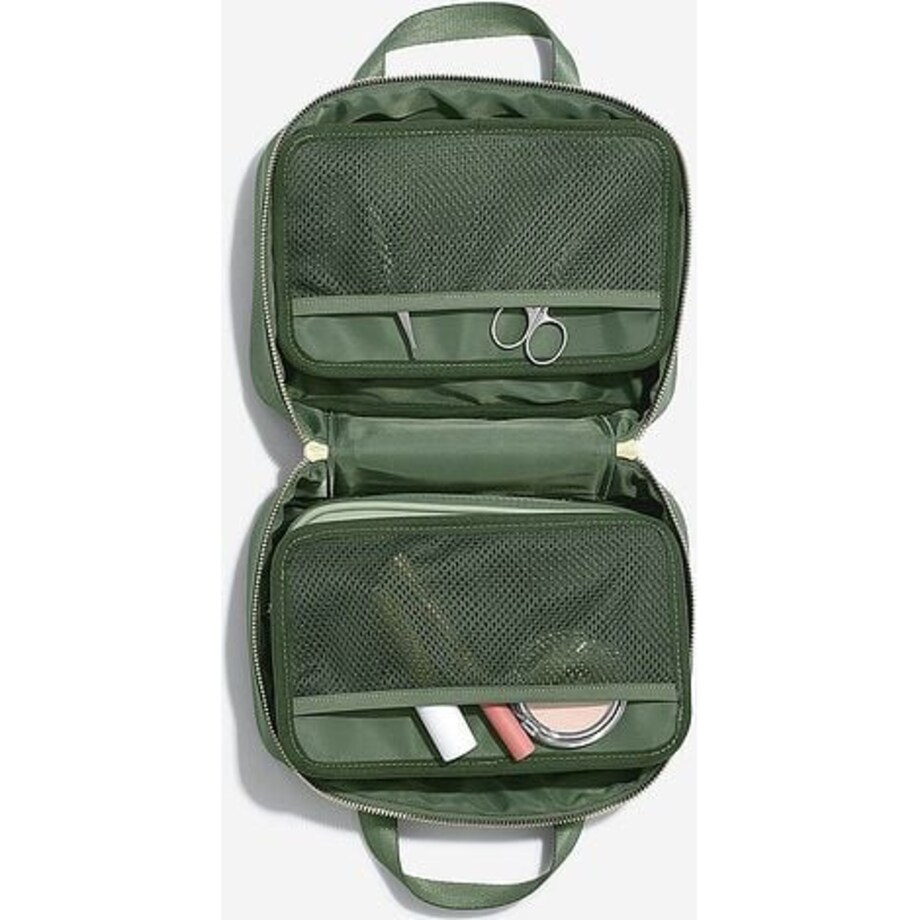 Kosmetyczka podróżna do zawieszenia Stackers beżowoszara nylonowa