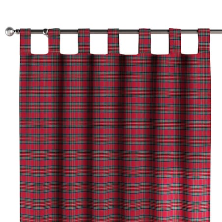 Zasłona na szelkach 1 szt. 130x260 czerwona kratka