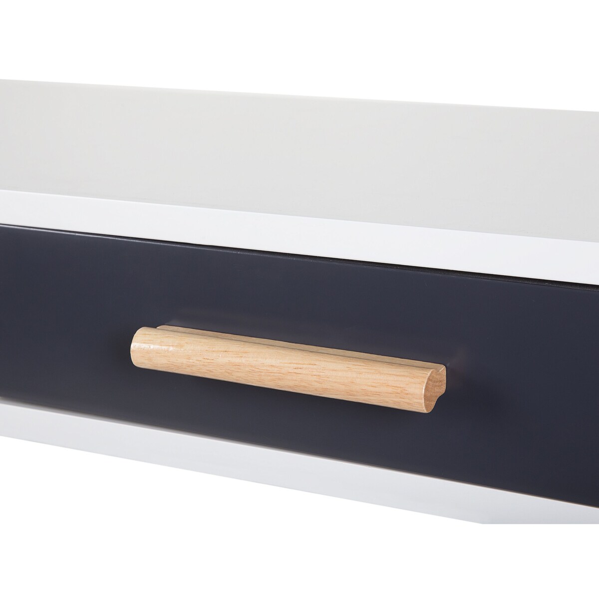 Biurko z szufladami i półką 120 x 45 cm biało-szare FRISCO