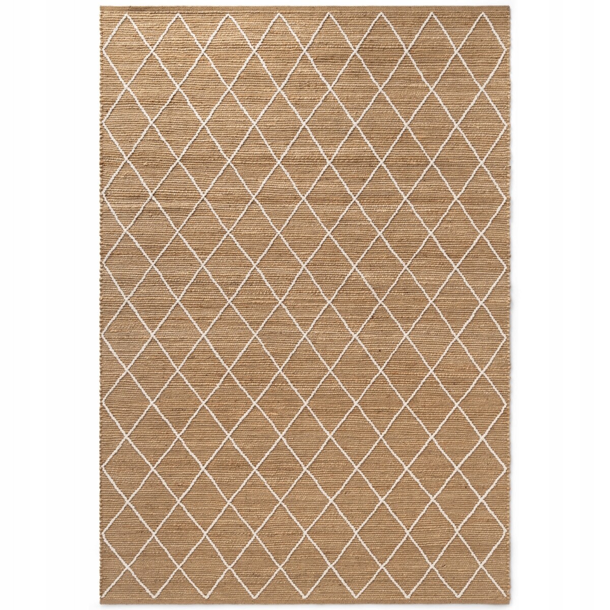Dywan jutowy boho do salonu 160x230cm, naturalny beżowy dywan z juty