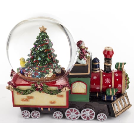 Kula śnieżna świąteczna 17x22,5x12 cm POCIĄG