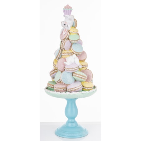 Dekoracja - wielkanocna piramida z makaronikami 60x25x25 cm HARIM