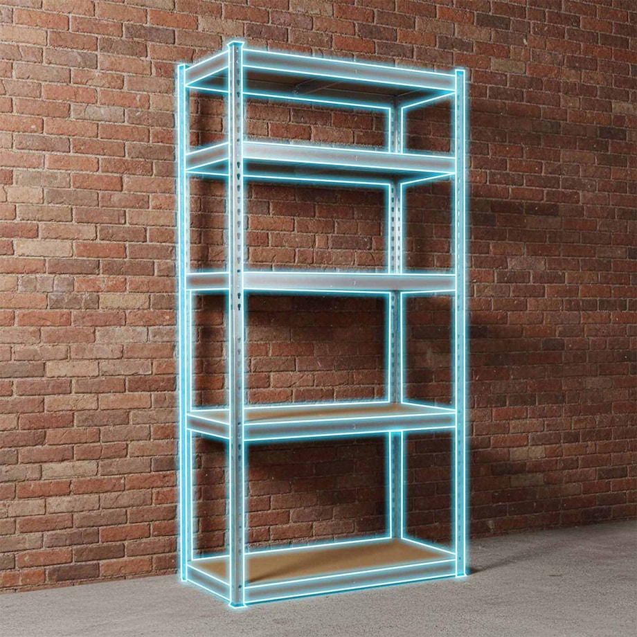 Regał metalowy magazynowy Humberg HR-853 srebrny 183 x 90 x 40 cm 4853