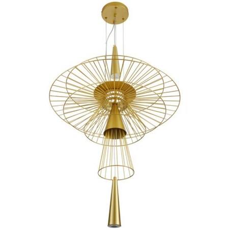 Dekoracyjna lampa wisząca Susso ST-8713P-L Step druciana złota