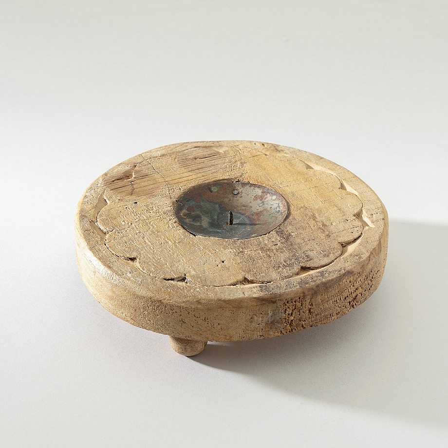 Podstawka na świecę Rustic Flame 15 cm, 15x15x7 cm