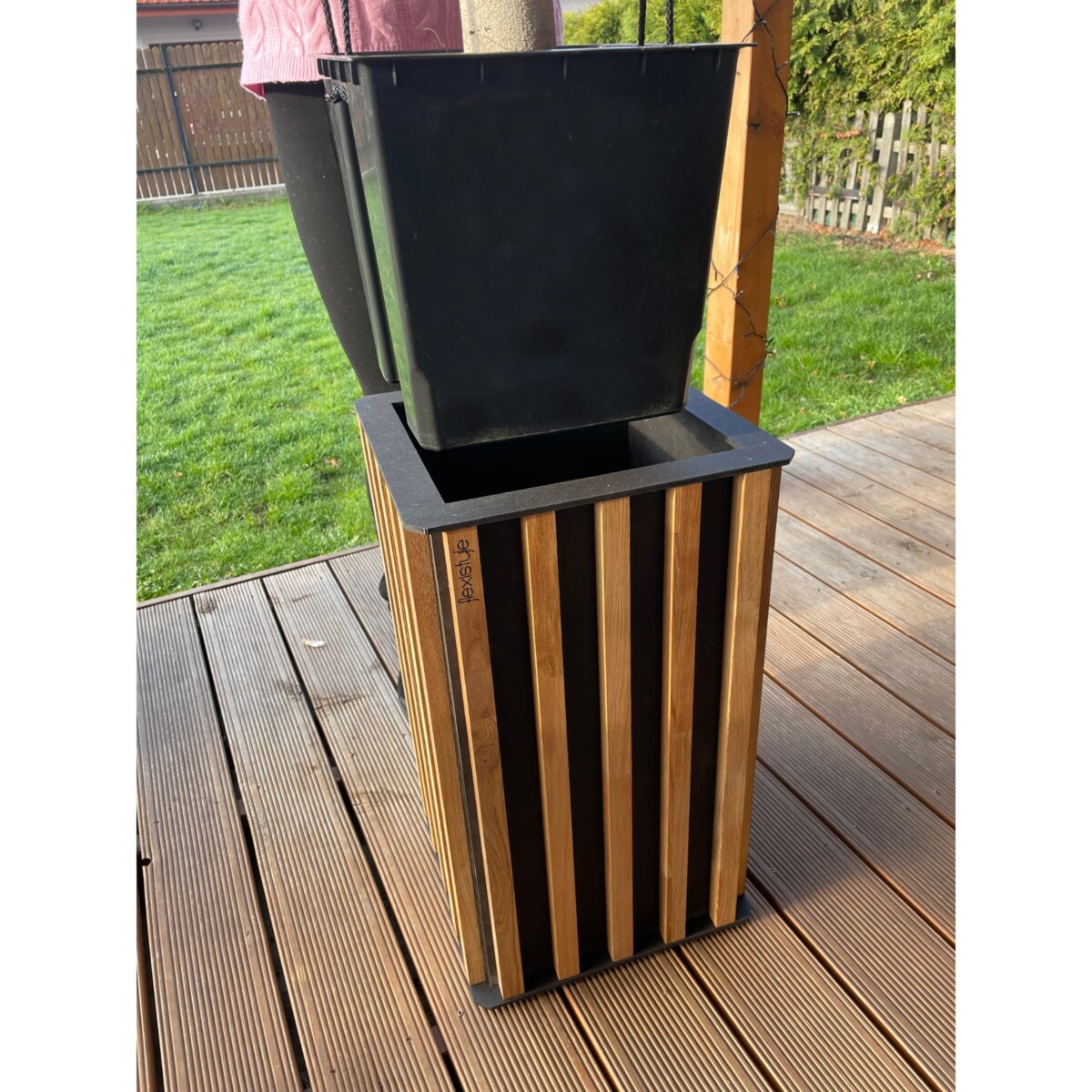 Donica drewniana Lamele 35x60 cm