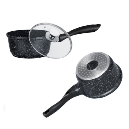 Rondel z powłoką marmurową indukcja 1.3L 16cm KINGHOFF