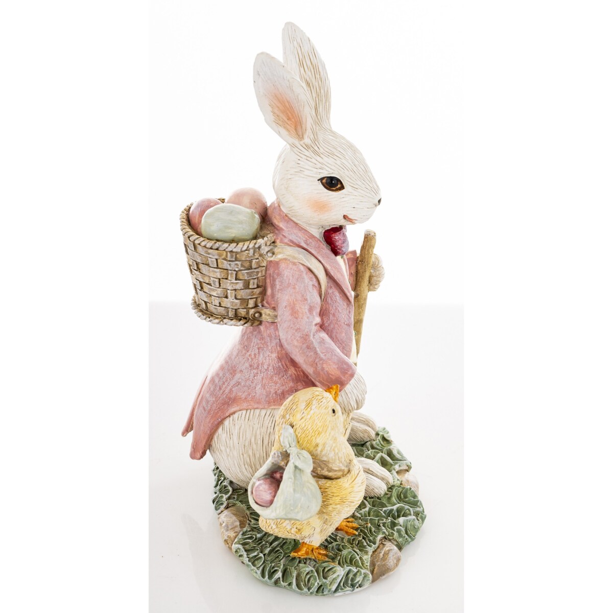 Dekoracja - Królik i kurczaczek wędrowiec 15x10x7 cm FANTI