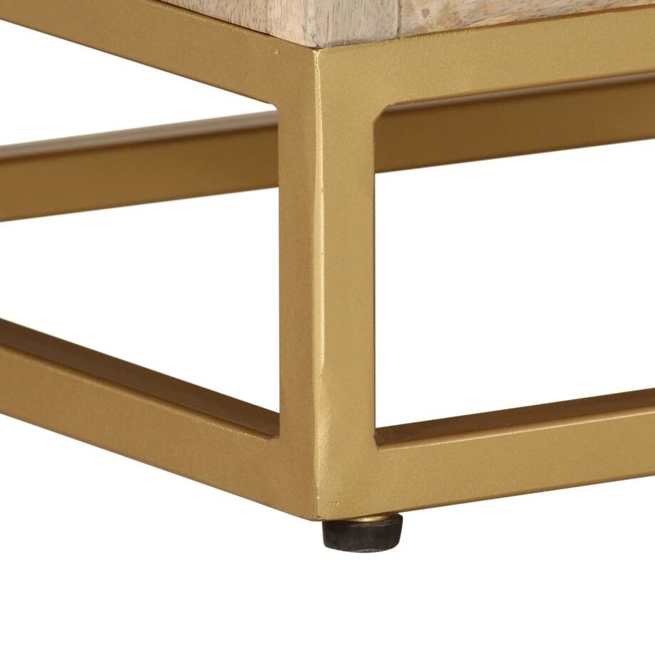 vidaXL Szafka pod TV, 110x30x40 cm, lite drewno mango i żelazo