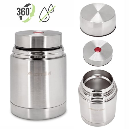 Stalowy termos obiadowy lunchbox lunch box na zupę obiad 0.5L KAMILLE