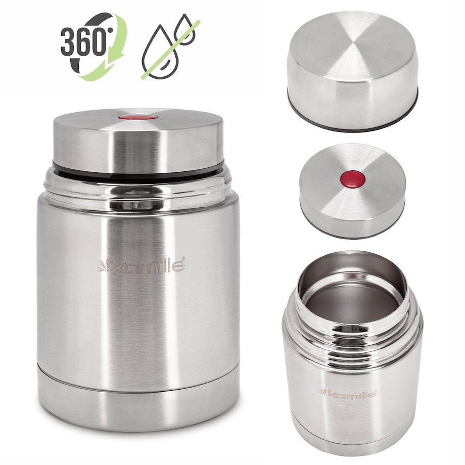 Stalowy termos obiadowy lunchbox lunch box na zupę obiad 0.5L KAMILLE