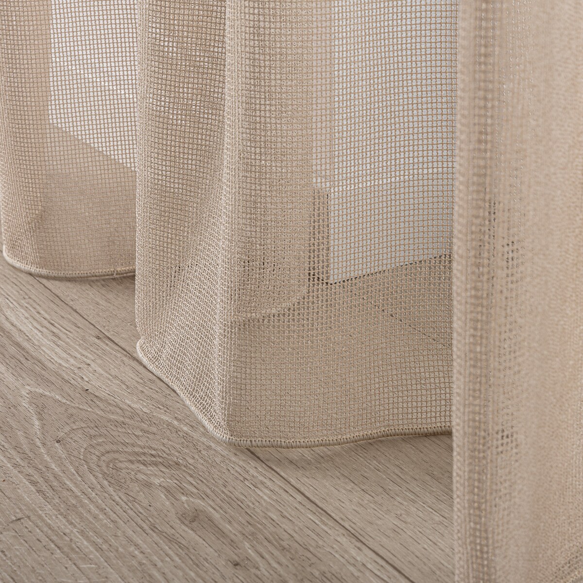 Firana na taśmie wave 300x245 beżowy
