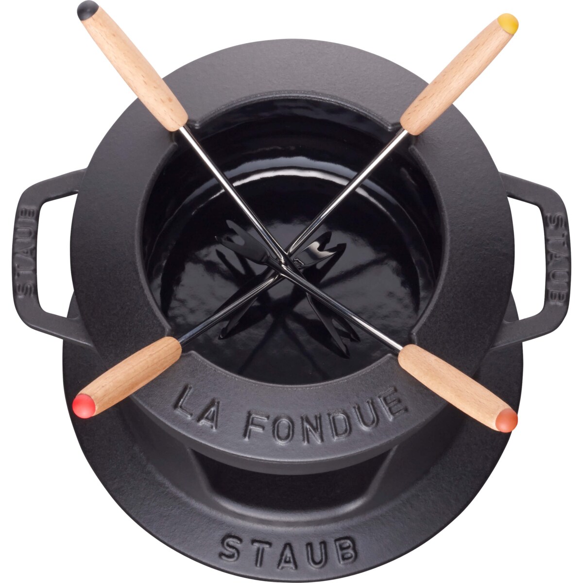 Zestaw do fondue Staub - 16 cm, Czarny
