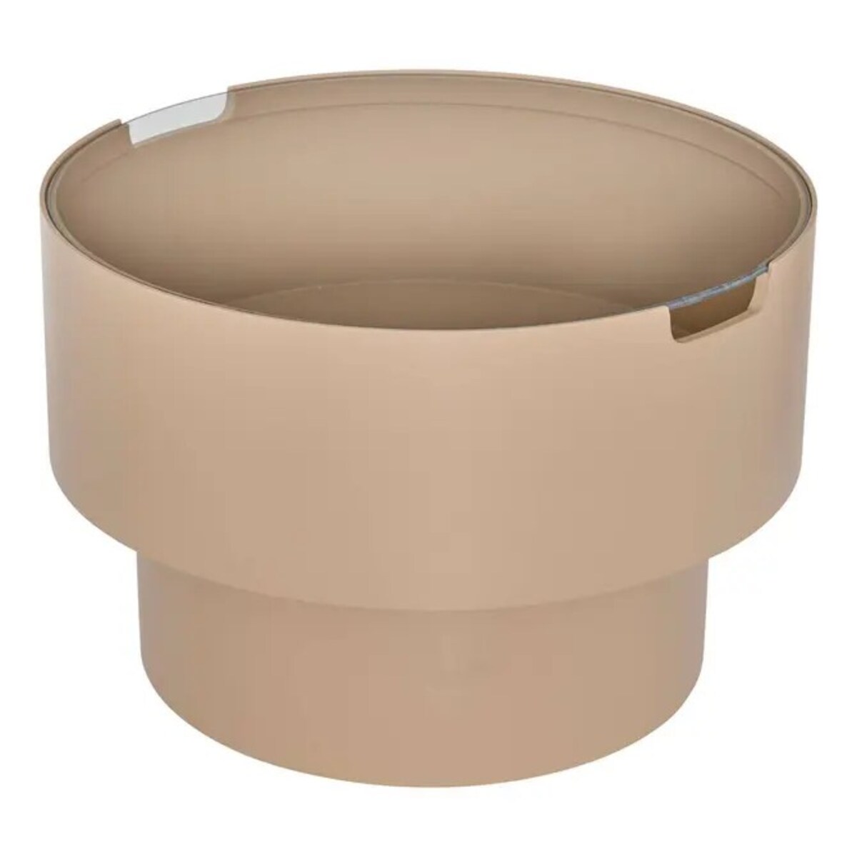 Stolik pomocniczy, boczny, Ø45 cm, MDF, kawa z mlekiem, Karun