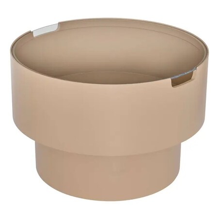 Stolik pomocniczy, boczny, Ø45 cm, MDF, kawa z mlekiem, Karun