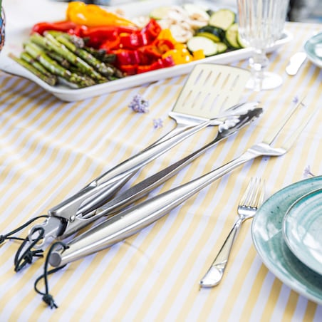Zestaw przyborów do grilla, 3 elementy, Narzędzia do grillowania, KLAUSBERG