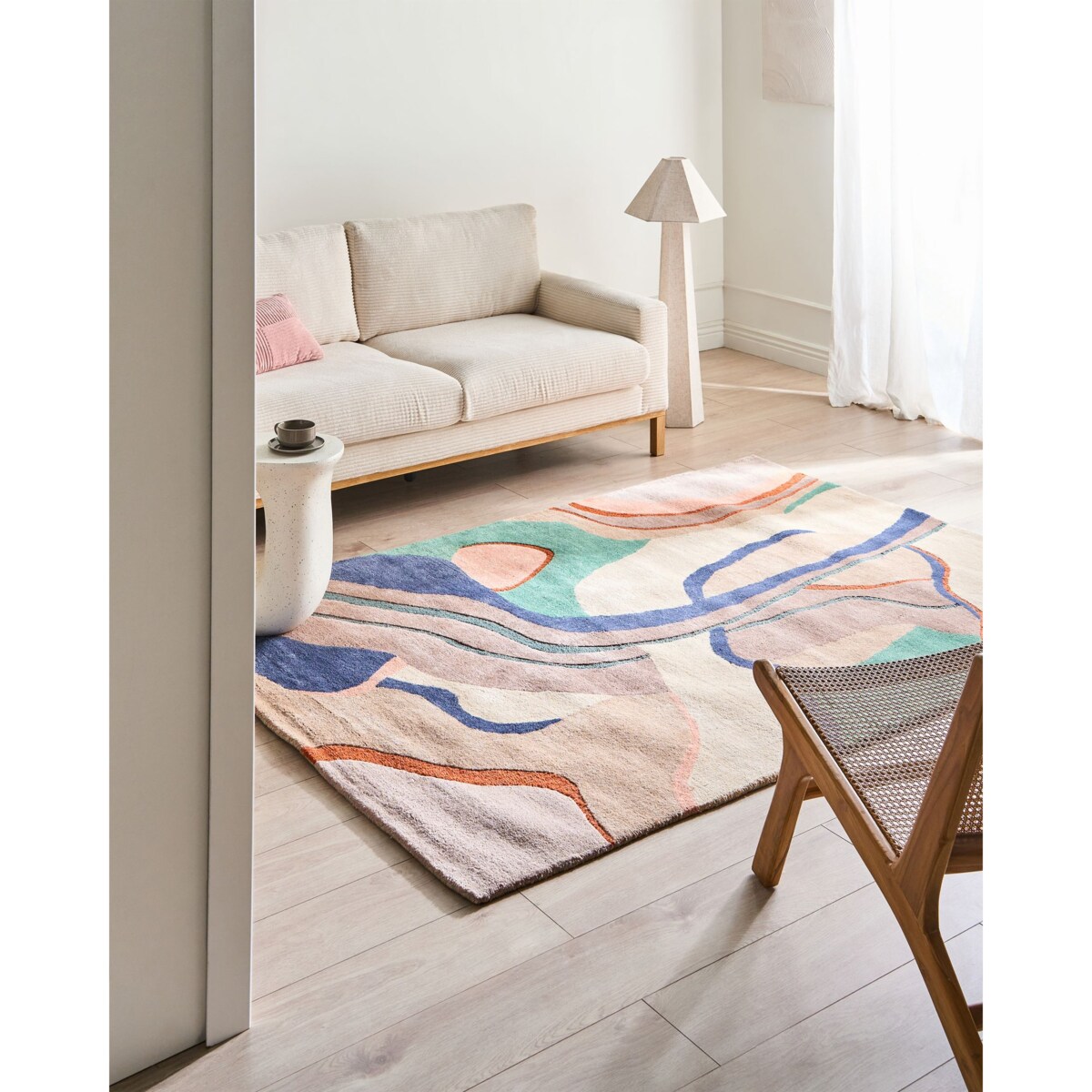Dywan ALMORA Kolorowy 160 x 230 cm Wiskoza