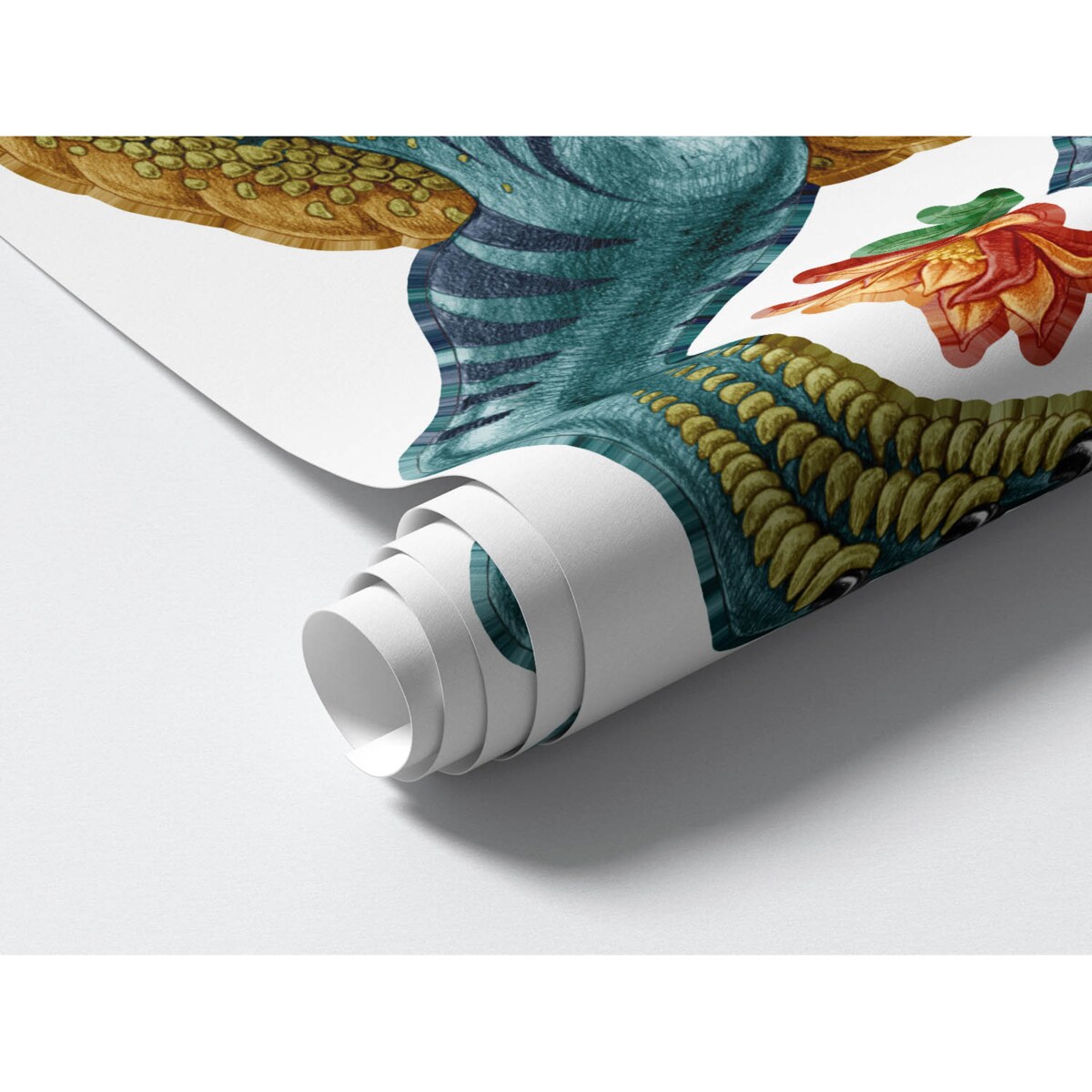 Zestaw naklejek na ścianę, Muzyczny dinozaur, 130cm