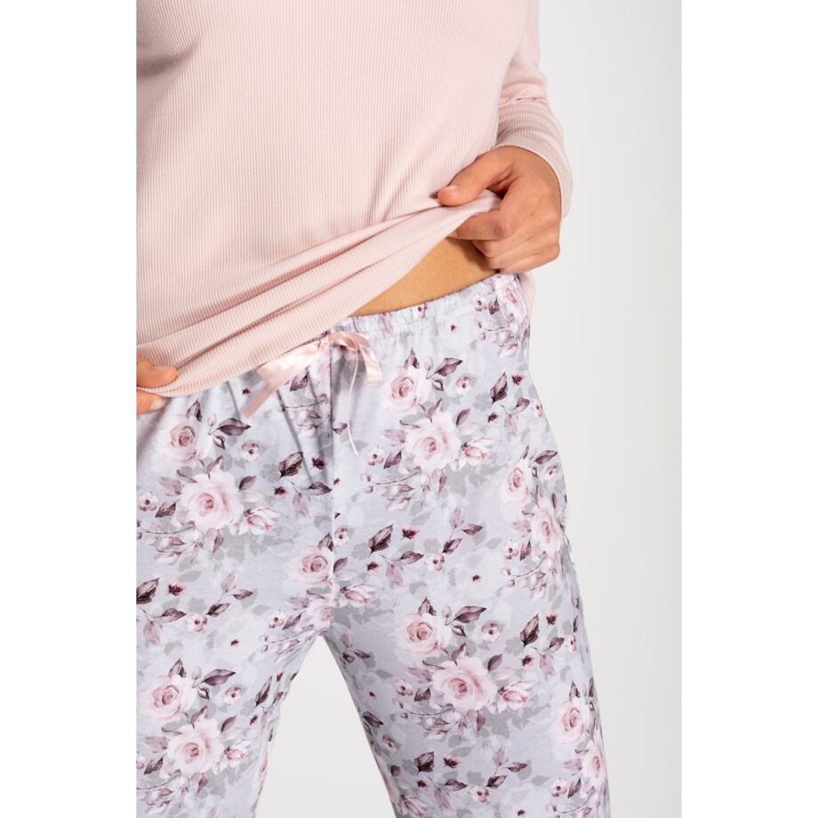 Piżama Margarita Pink-Grey, L