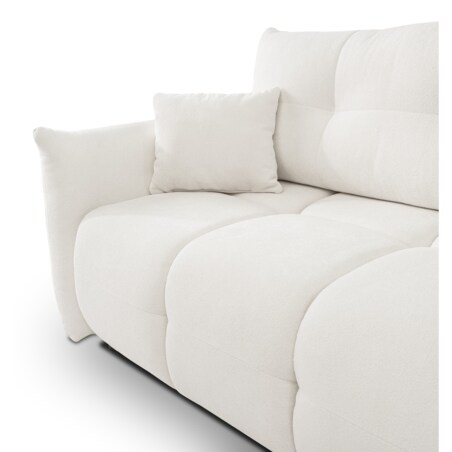 Narożnik z funkcją spania do salonu BOSE, prawostronny, śmietankowy