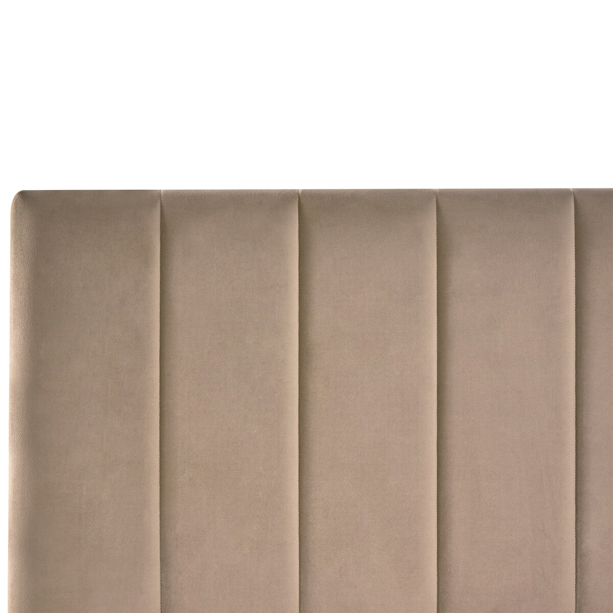 Łóżko z szufladami LONZAC Welur Beżowoszary 120 x 200 cm