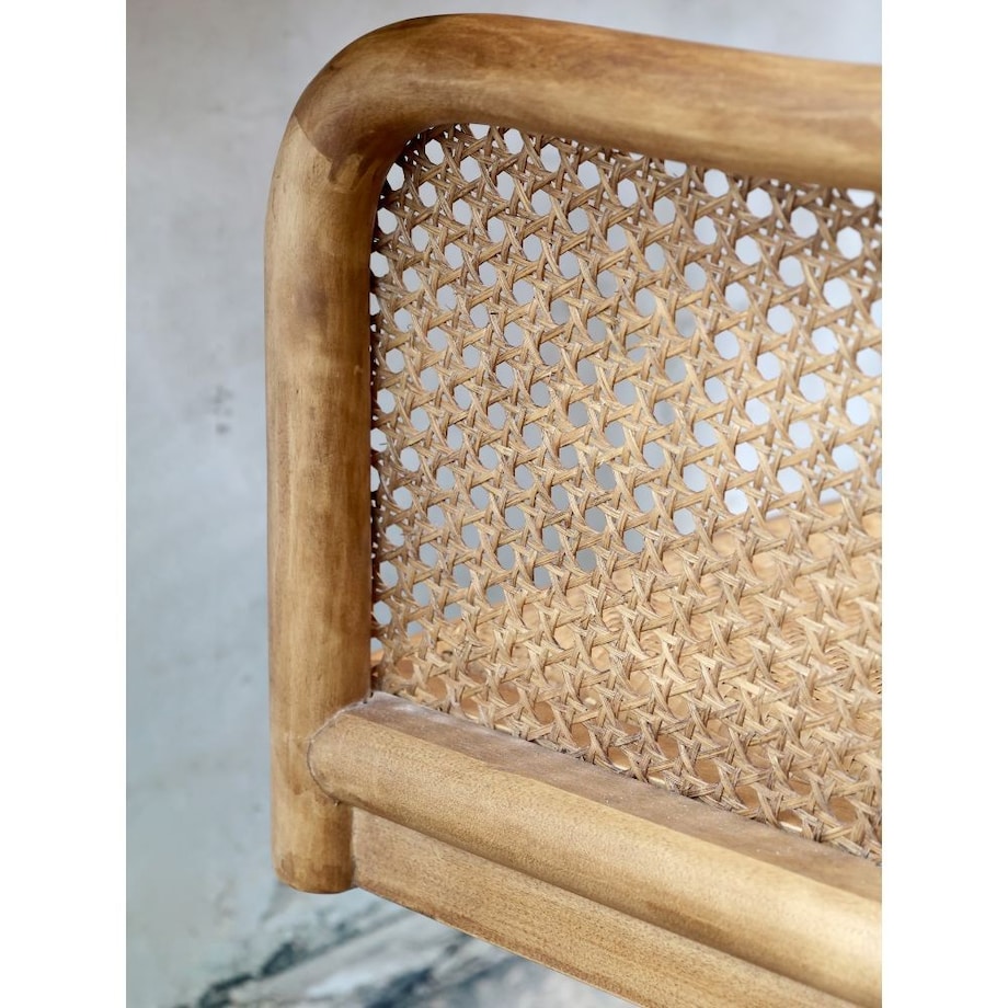 Krzesło biurowe retro z plecionką wiedeńską