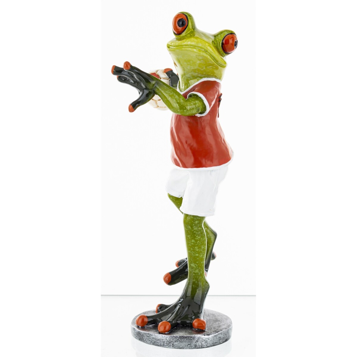 Figurka - żabka 17x10,5x7,5 cm FROGG piłkarz