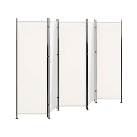 5-panelowy składany parawan pokojowy 270 x 170 cm biały NARNI