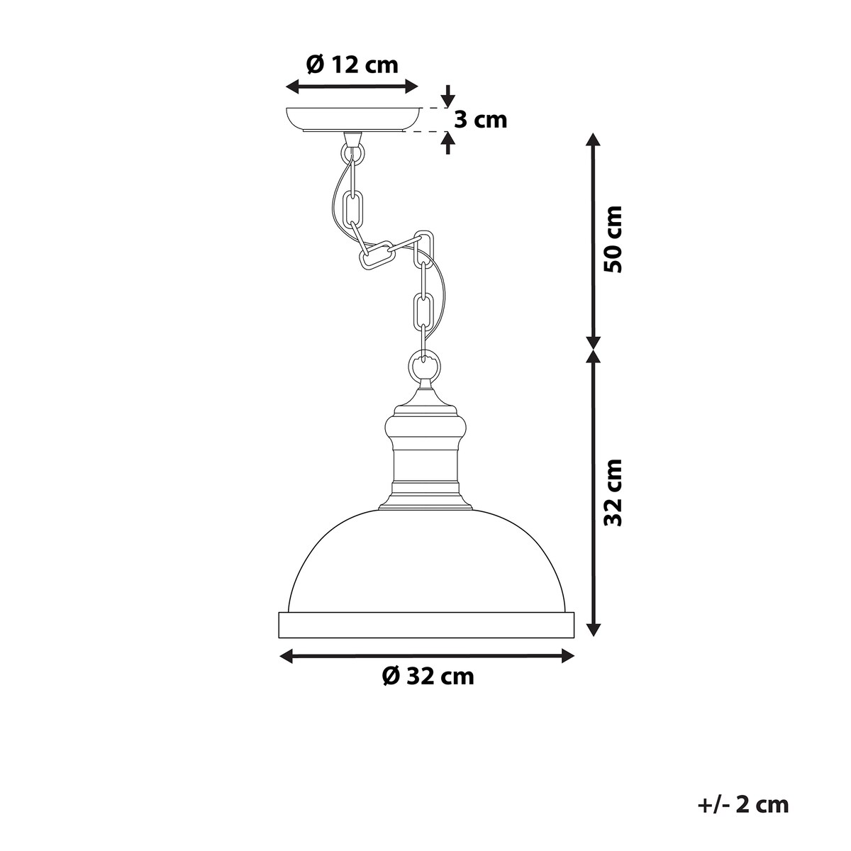 Lampa wisząca DIDESSA Metal Złamana biel