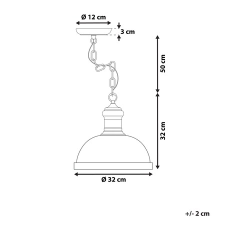Lampa wisząca DIDESSA Metal Złamana biel