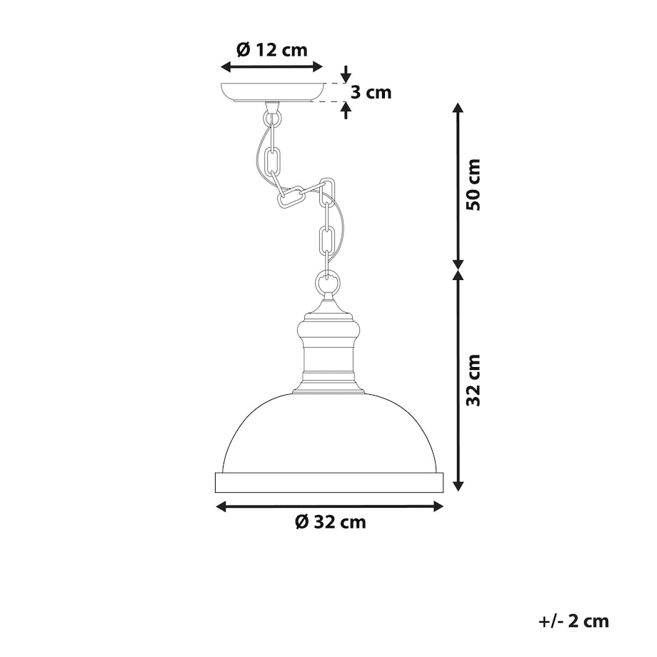 Lampa wisząca DIDESSA Metal Złamana biel