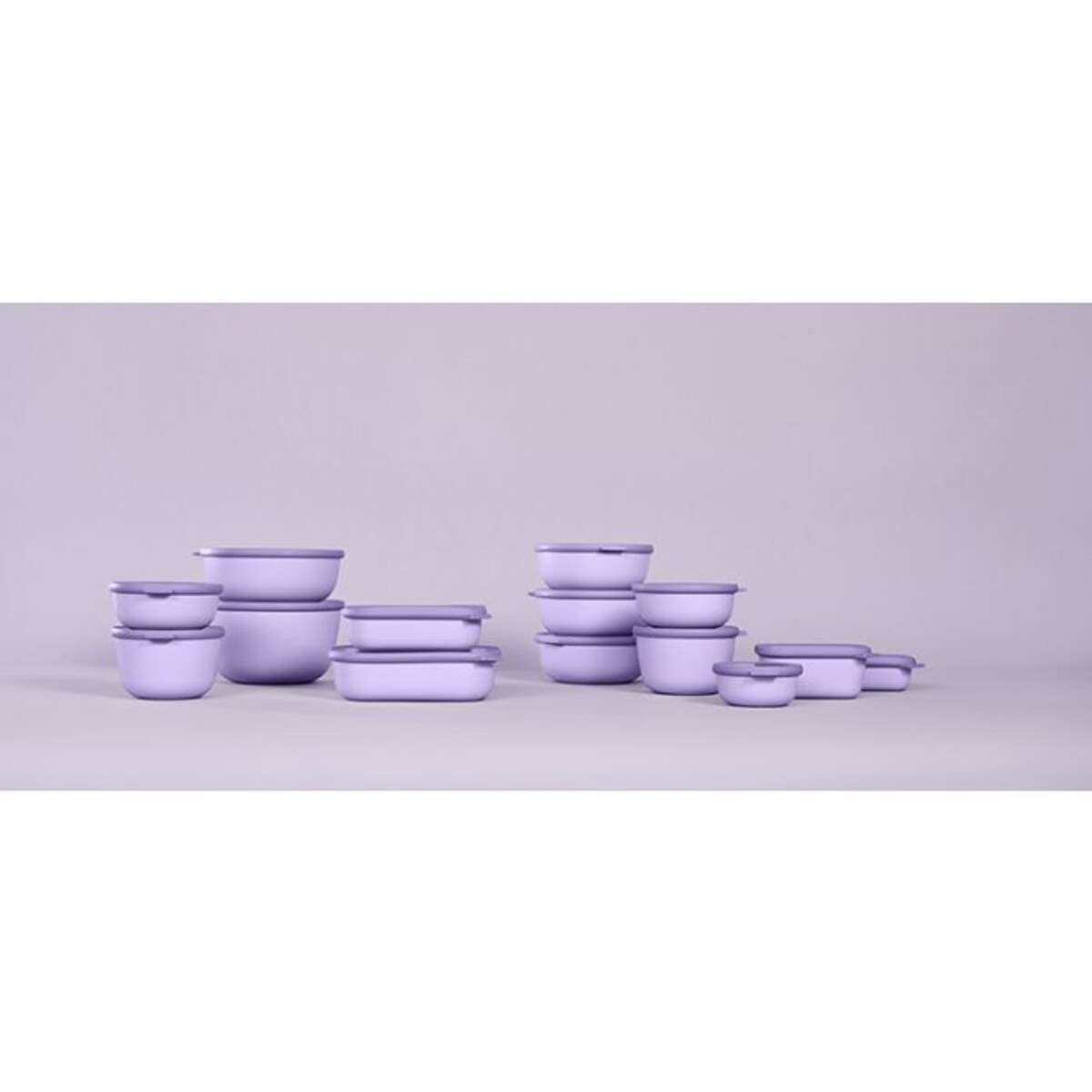 Zestaw 3 misek Cirqula prostokątna 500 1000 2000 Nordic Lilac 106270074600