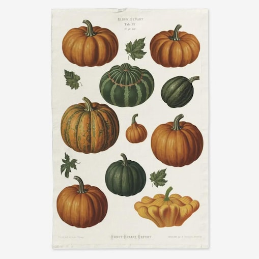 Lniany ręcznik kuchenny - Jesienne dynie