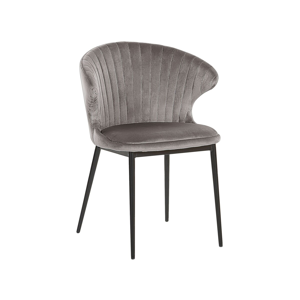 Zestaw 2 krzeseł do jadalni welurowy szary AUGUSTA