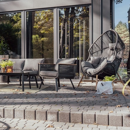 Fotel ogrodowy Holand antracytowy, szary, ogrodowy