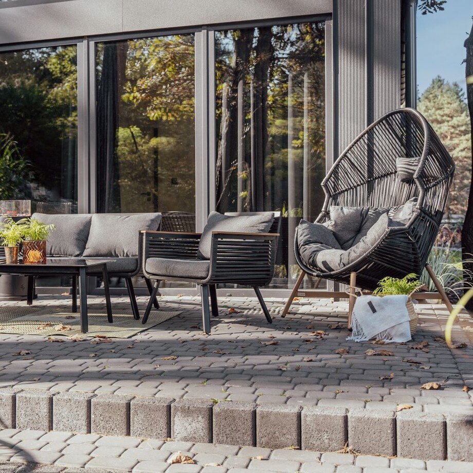 Fotel ogrodowy Holand antracytowy, szary, ogrodowy