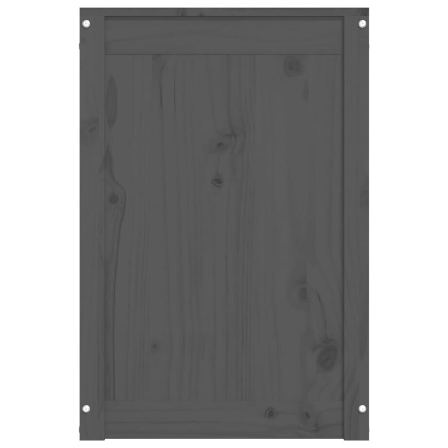 vidaXL Skrzynia na pranie, szara, 44x44x66 cm, lite drewno sosnowe