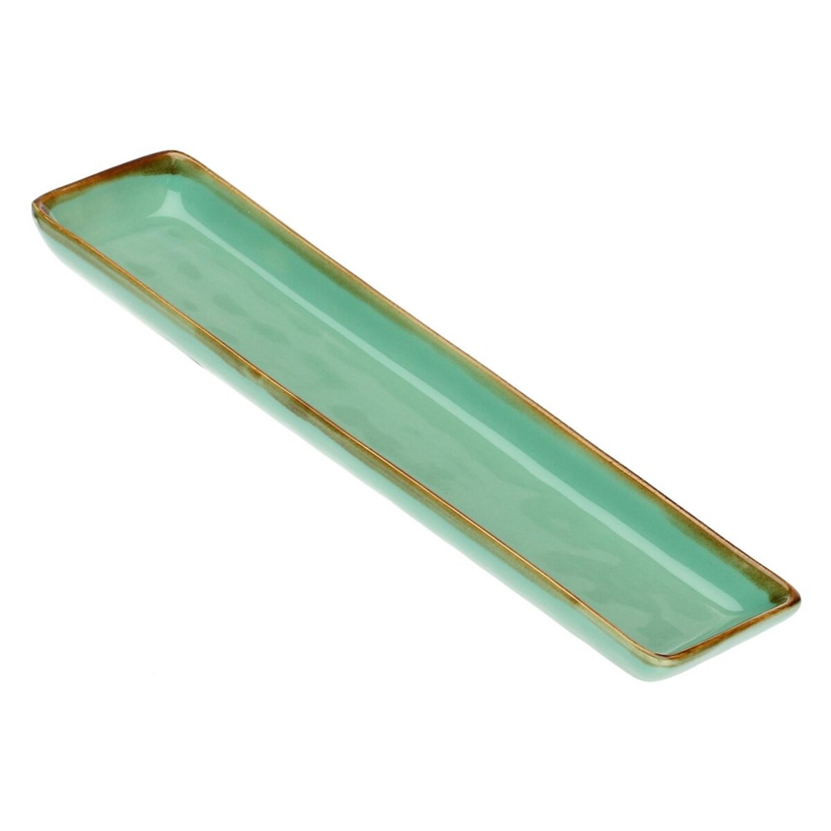 Zestaw 4 tac prostokątnych Concerto Verde Acqua - Miętowy, 32 x 8 cm