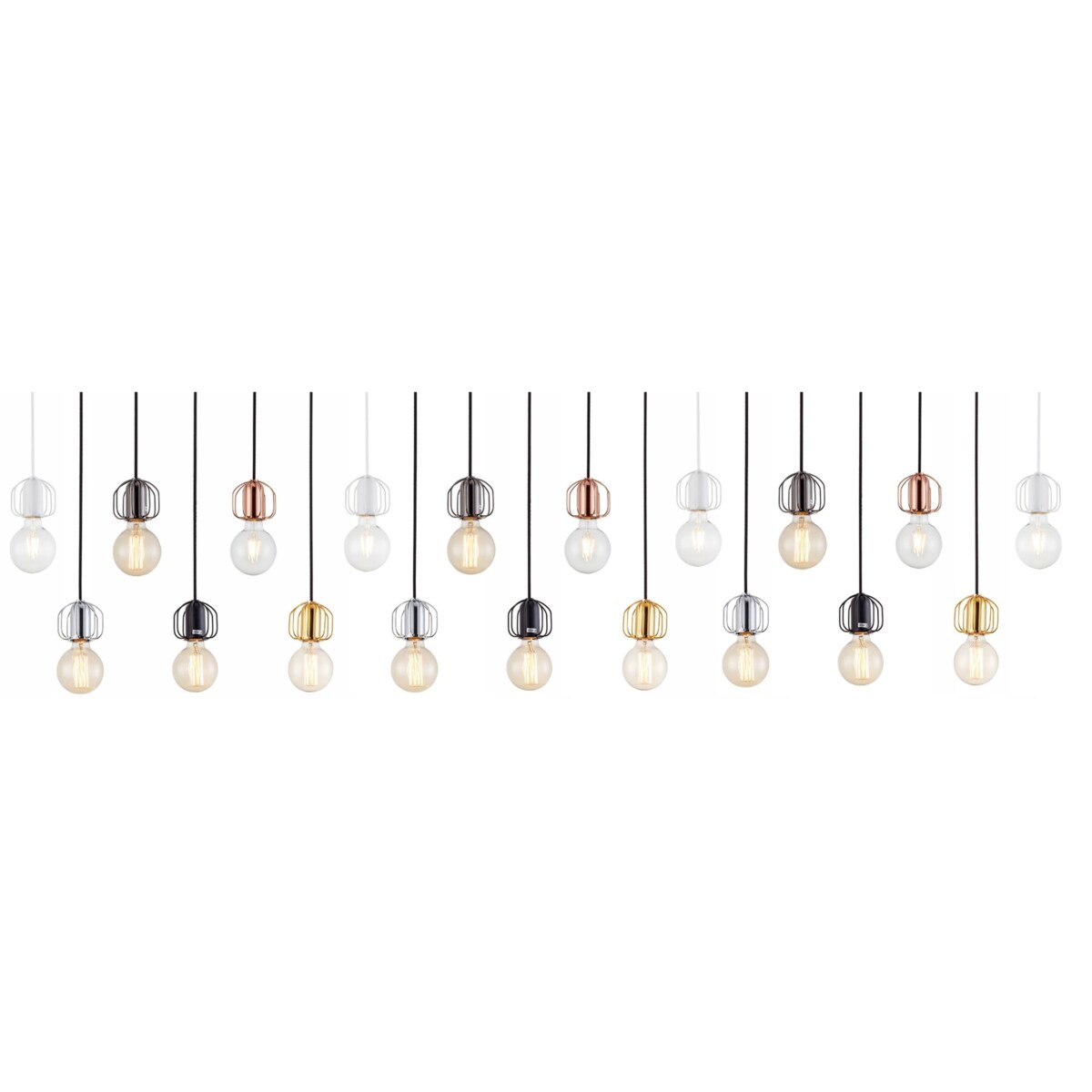 Lampa Sufitowa Wisząca Srebrna W Stylu Loft Chrom