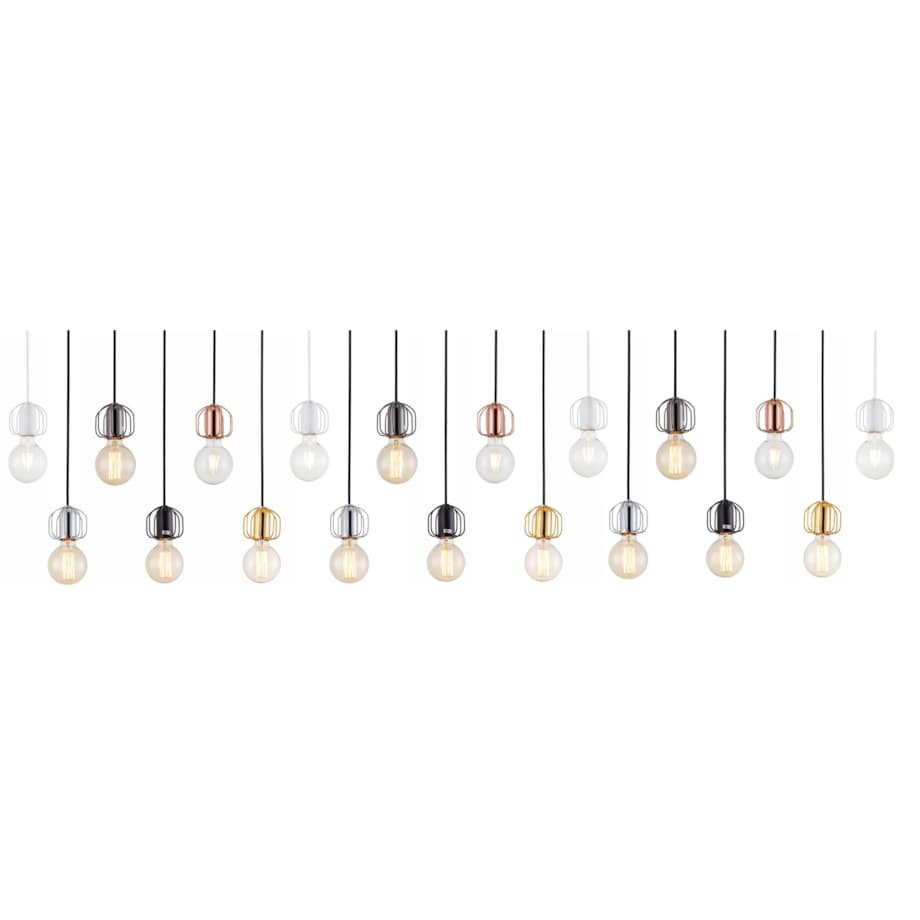 Lampa Sufitowa Wisząca Srebrna W Stylu Loft Chrom