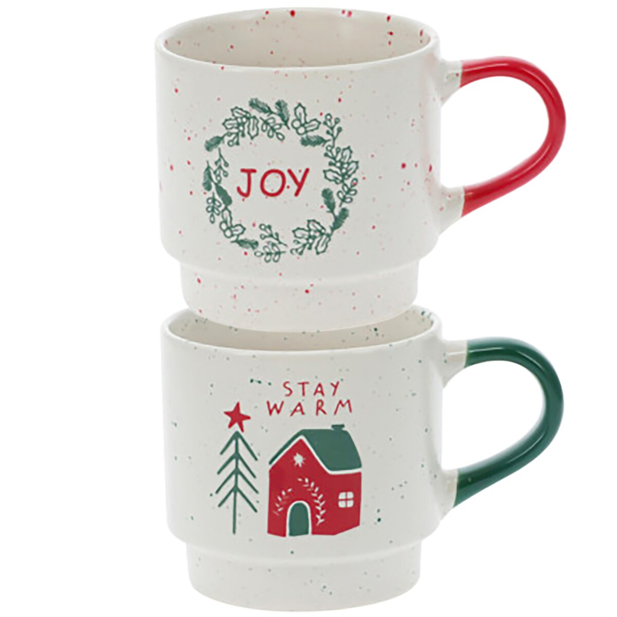 Kubek Z Uchem Świąteczny 380 Ml Porcelanowy Zimowy Świąteczny