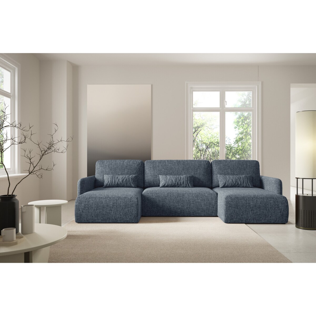 Narożnik LIVELLO U z funkcją spania Kolor: IMO 45